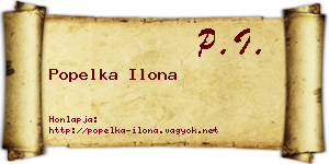 Popelka Ilona névjegykártya